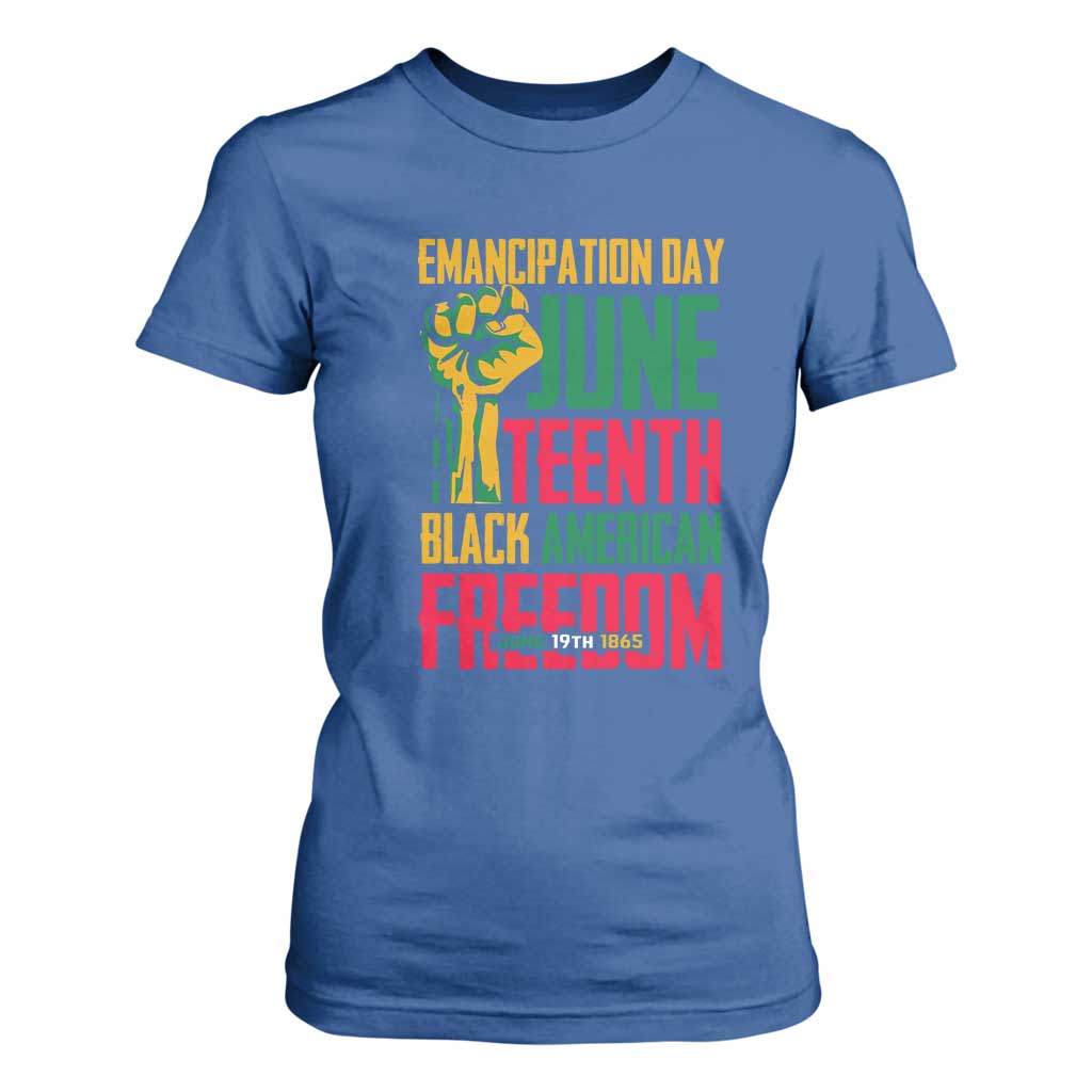 Emancipation Day T Shirt For Women Juneteenth Black American Freedom Since 1865
