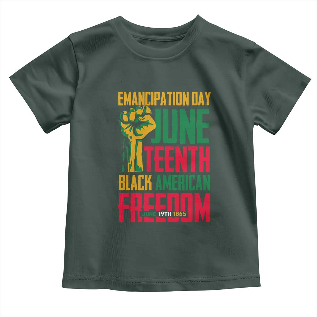 Emancipation Day Toddler T Shirt Juneteenth Black American Freedom Since 1865