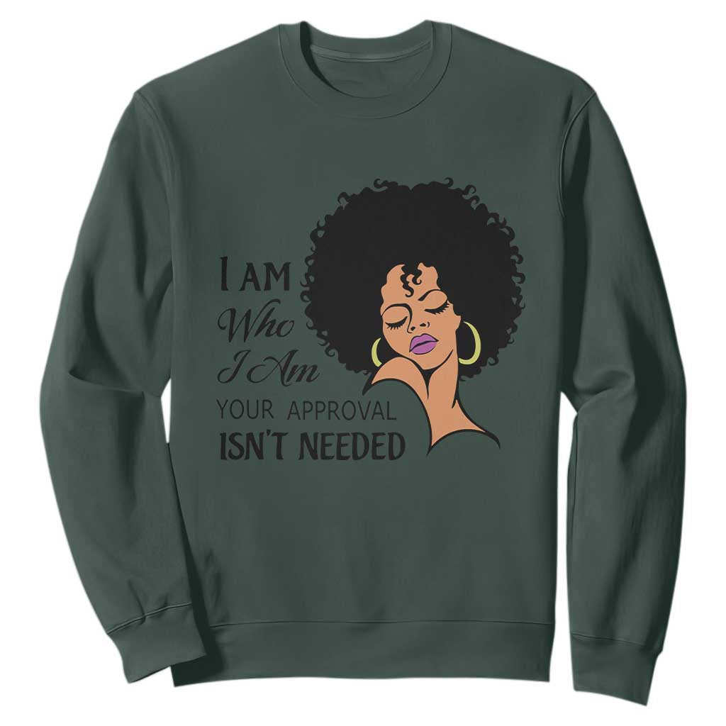Black Queen Sweatshirt Lady Curly Natural Afro African American Ladies