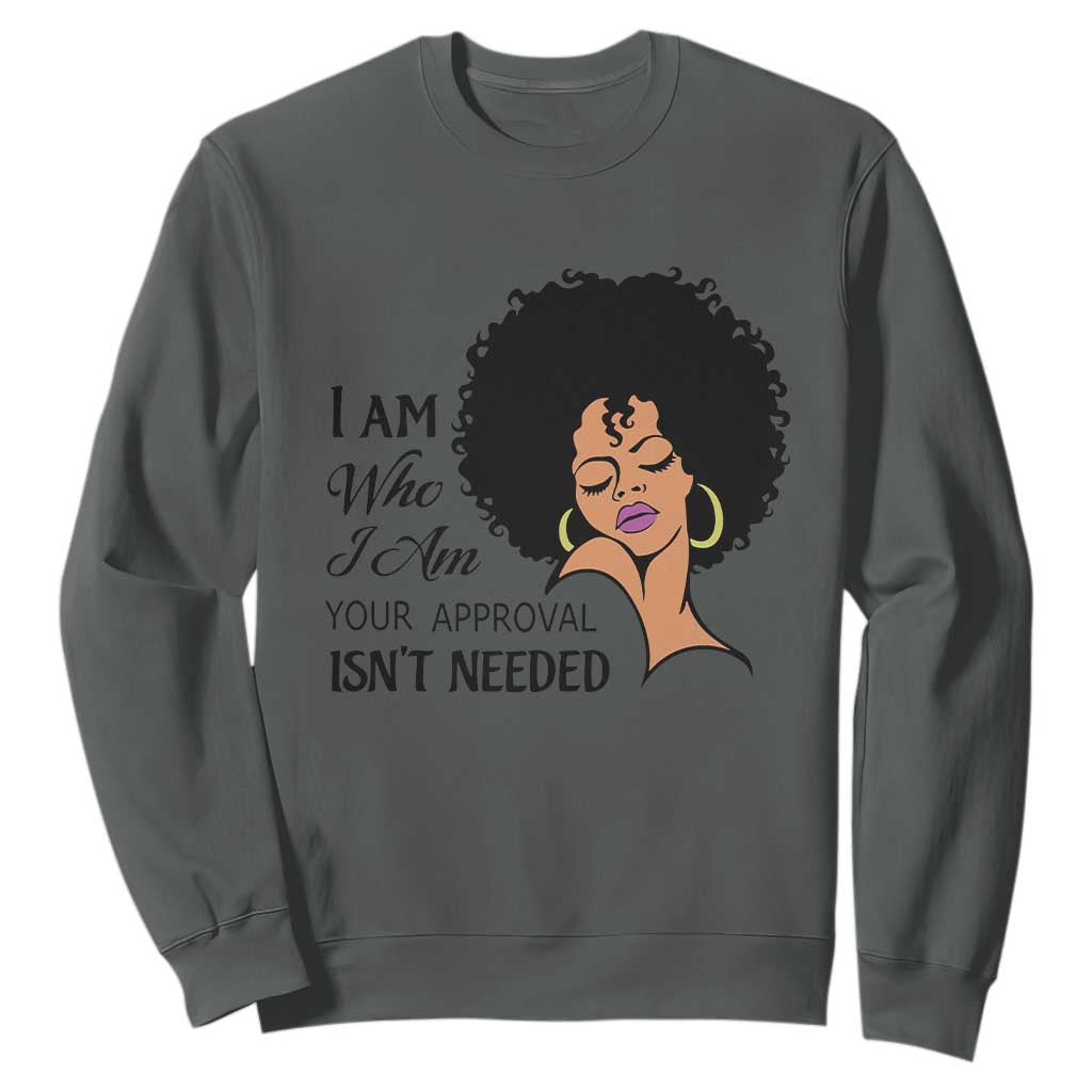 Black Queen Sweatshirt Lady Curly Natural Afro African American Ladies