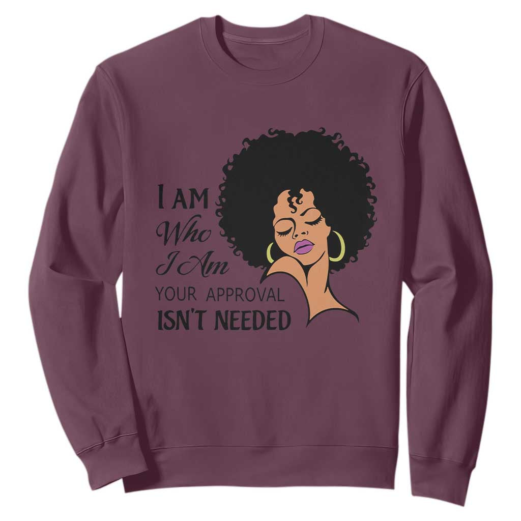 Black Queen Sweatshirt Lady Curly Natural Afro African American Ladies