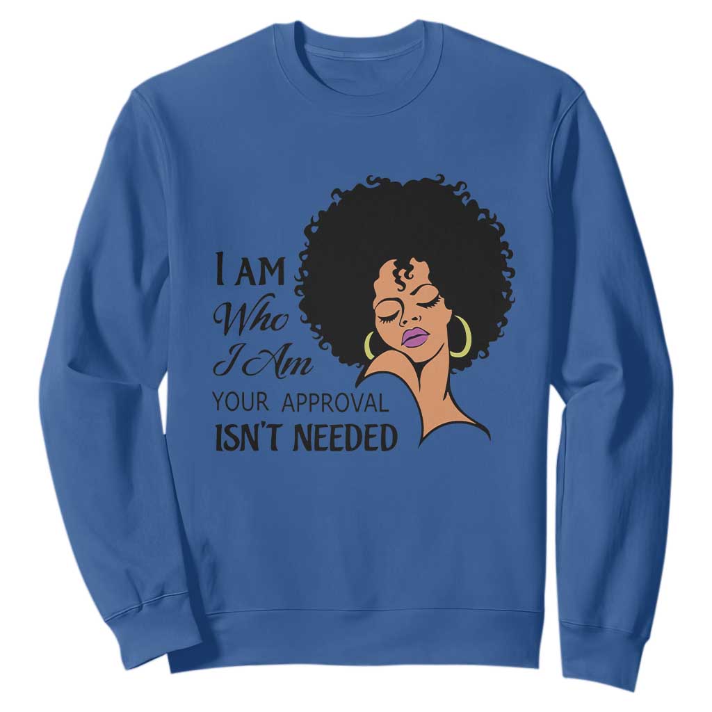 Black Queen Sweatshirt Lady Curly Natural Afro African American Ladies
