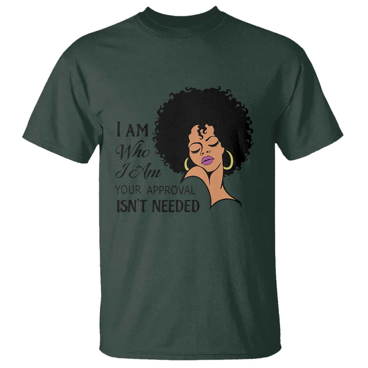 Black Queen T Shirt Lady Curly Natural Afro African American Ladies