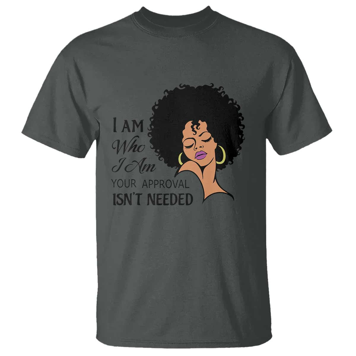 Black Queen T Shirt Lady Curly Natural Afro African American Ladies