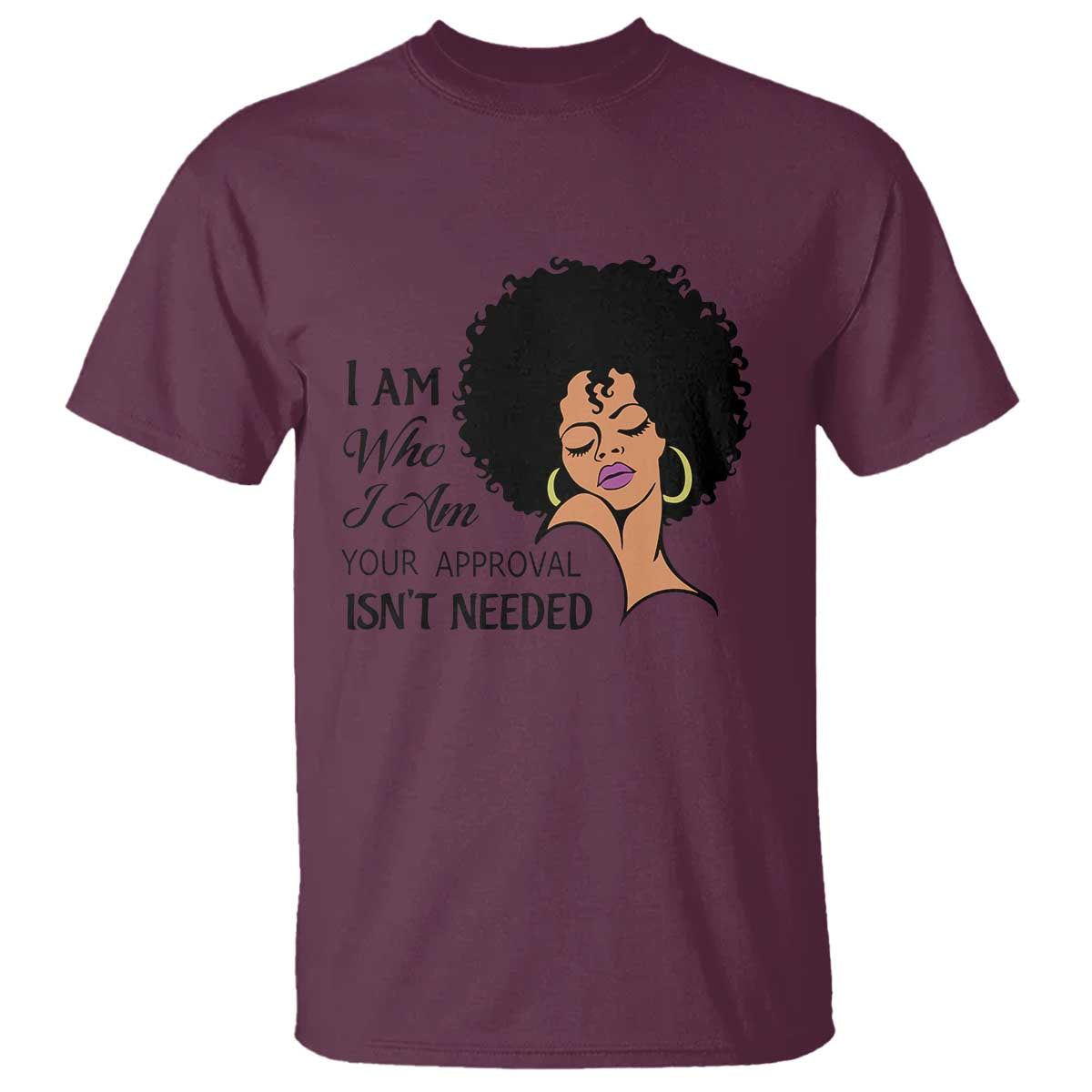 Black Queen T Shirt Lady Curly Natural Afro African American Ladies
