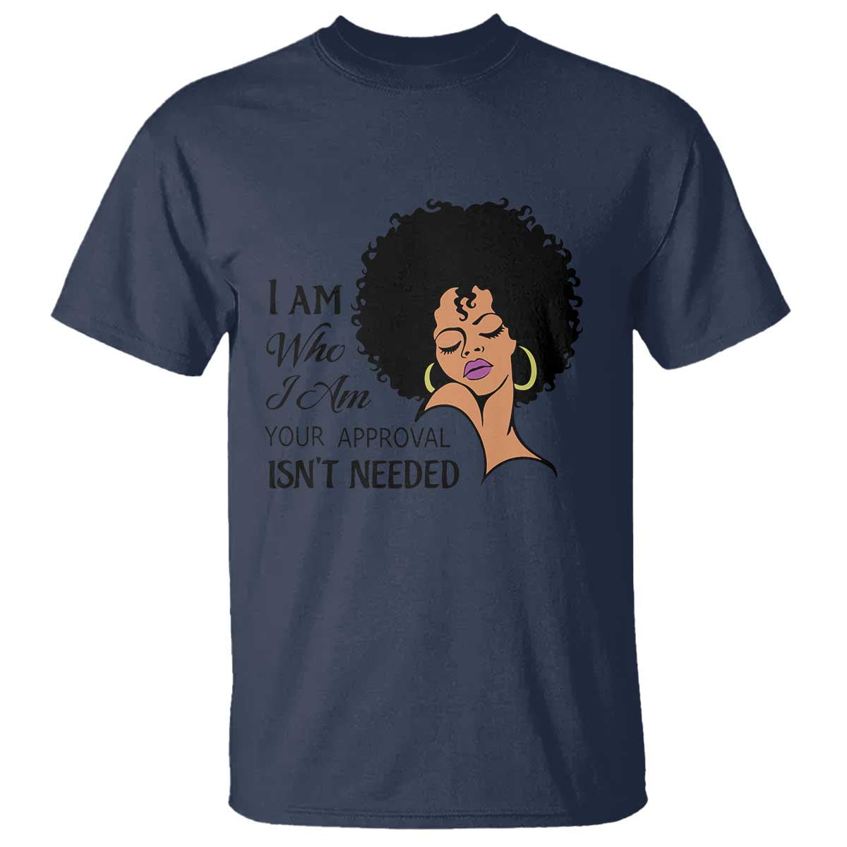 Black Queen T Shirt Lady Curly Natural Afro African American Ladies