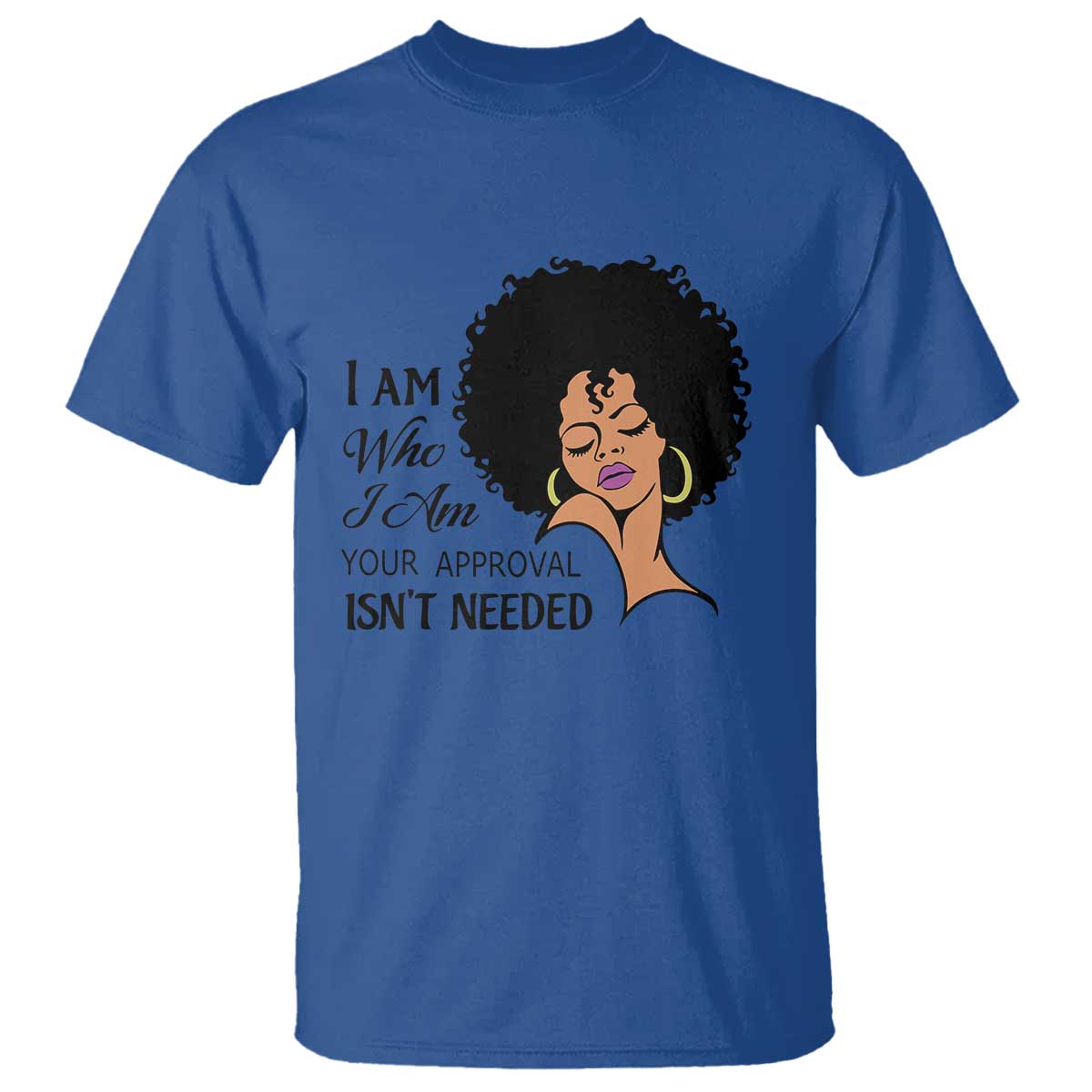 Black Queen T Shirt Lady Curly Natural Afro African American Ladies