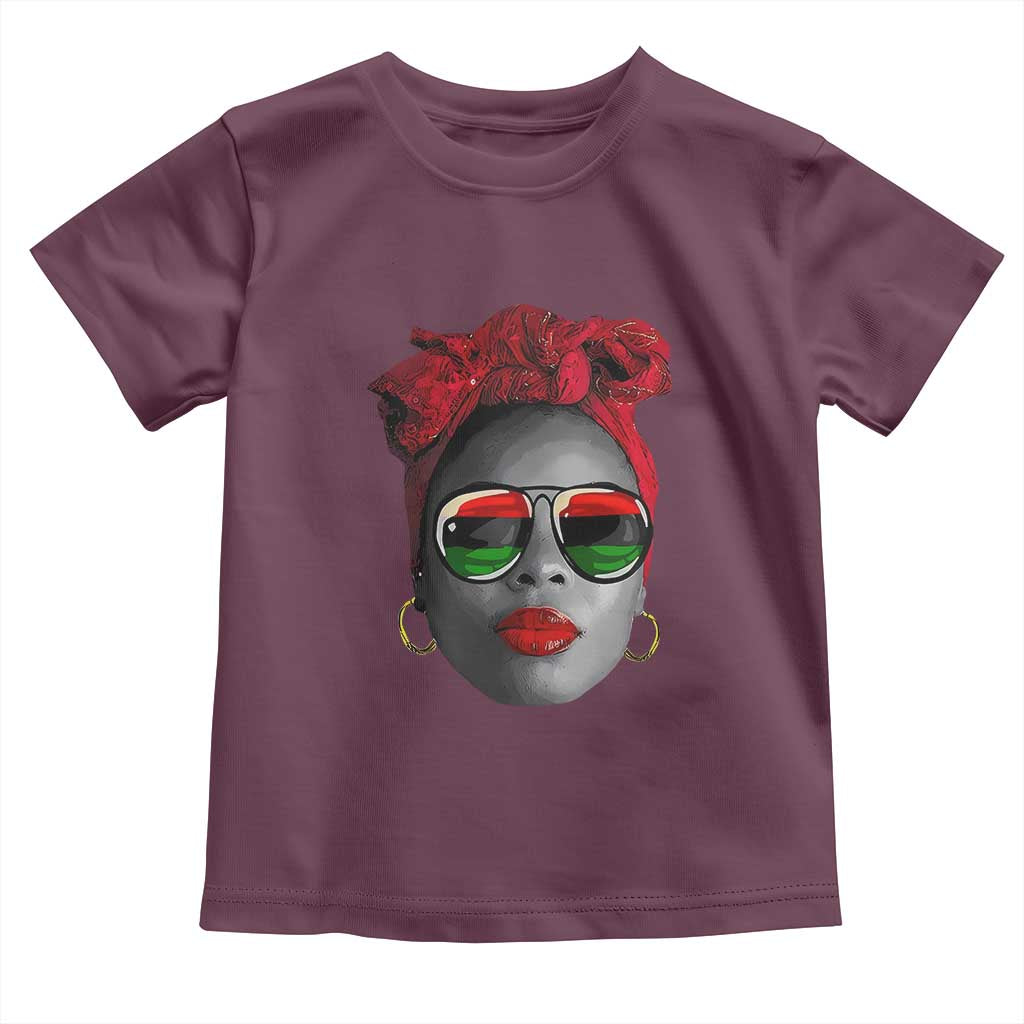 Black Queen Toddler T Shirt Dope Black Woman Pride BHM Juneteenth