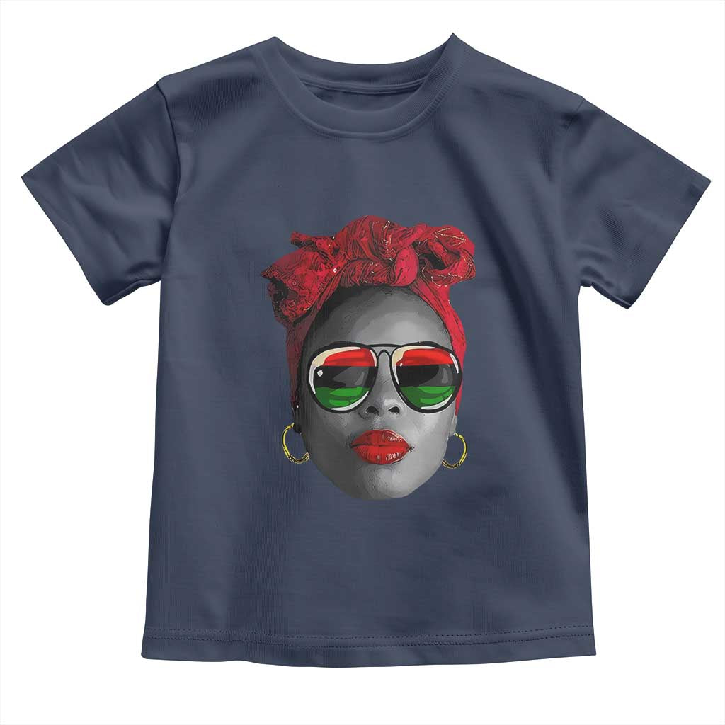 Black Queen Toddler T Shirt Dope Black Woman Pride BHM Juneteenth