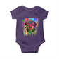 Afro Woman Graphic Baby Onesie African Pride Color Painted