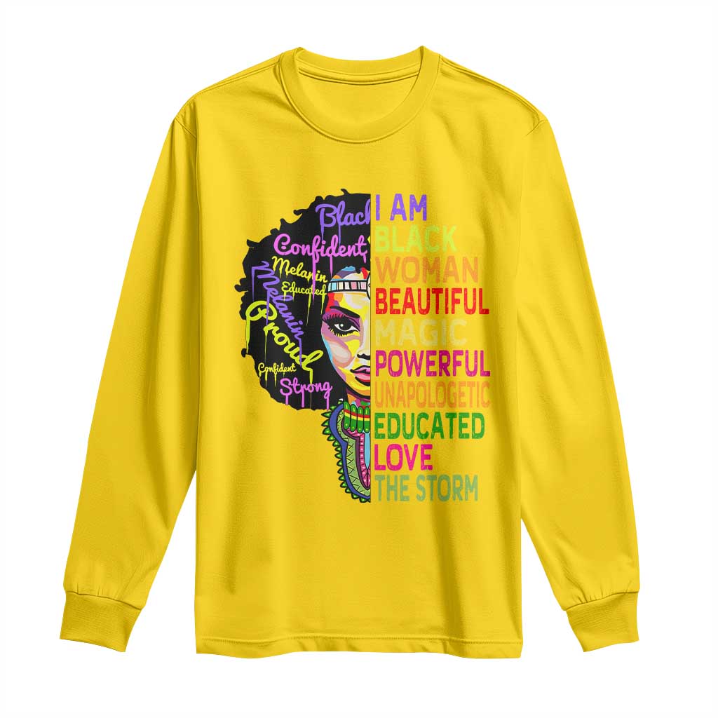 Black History Long Sleeve Shirt I Am The Storm Women Juneteenth