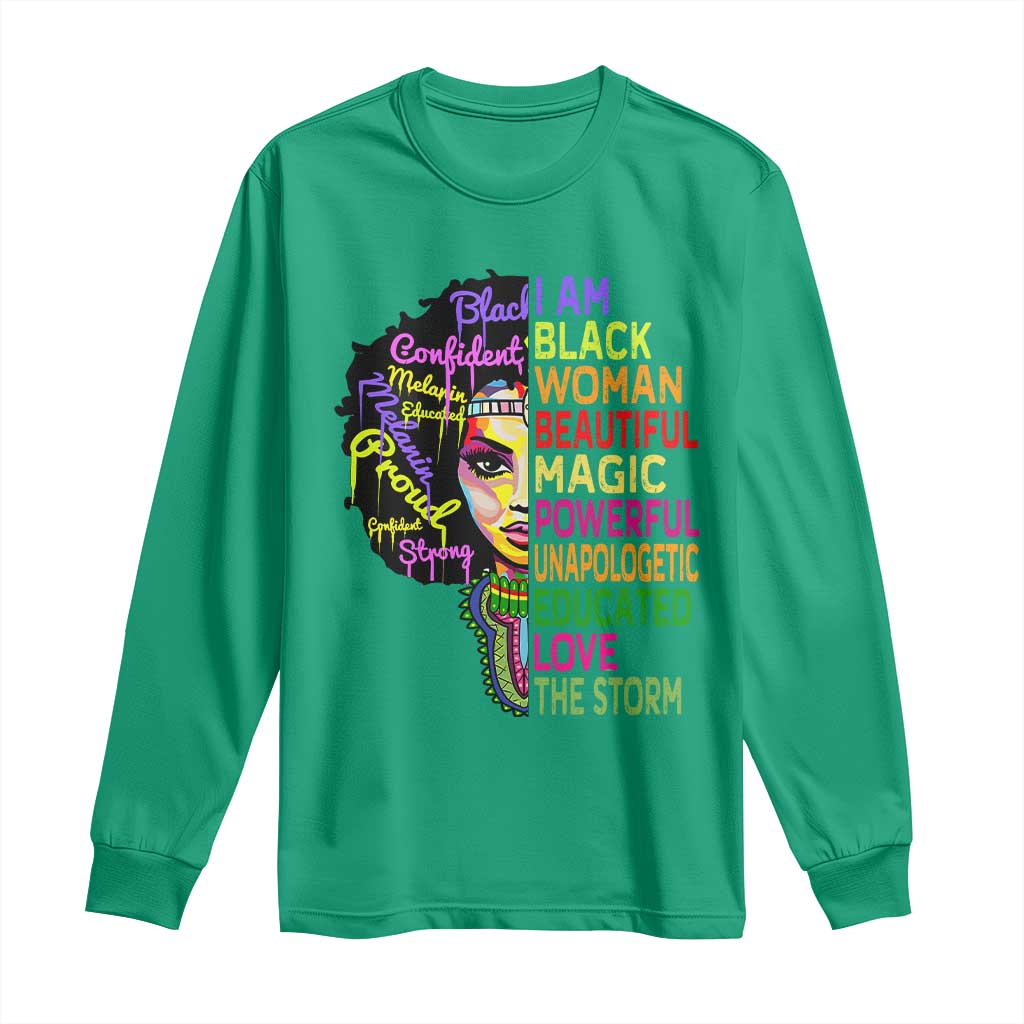 Black History Long Sleeve Shirt I Am The Storm Women Juneteenth