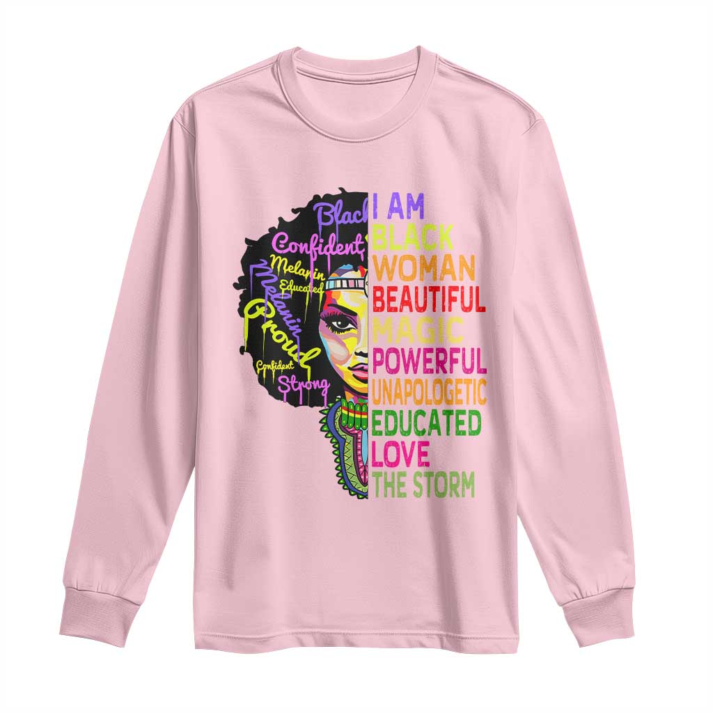 Black History Long Sleeve Shirt I Am The Storm Women Juneteenth