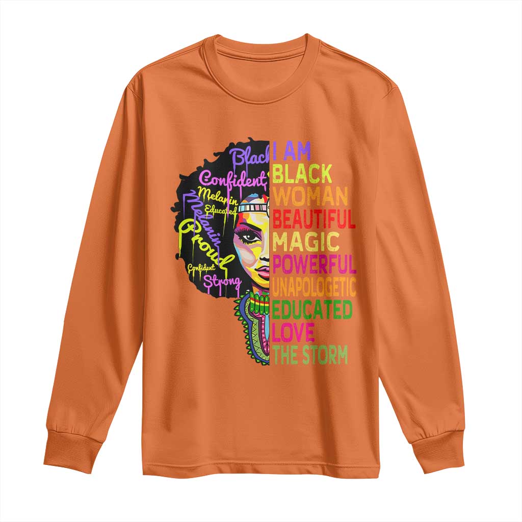 Black History Long Sleeve Shirt I Am The Storm Women Juneteenth