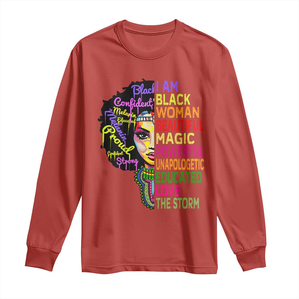 Black History Long Sleeve Shirt I Am The Storm Women Juneteenth