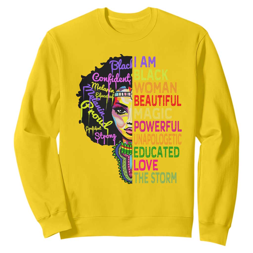 Black History Sweatshirt I Am The Storm Women Juneteenth