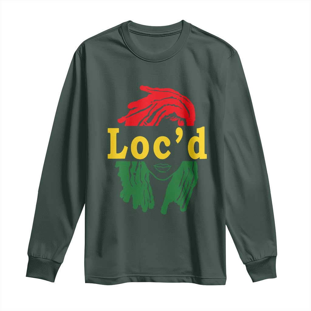 Locd Hair Girl Long Sleeve Shirt Black Woman Melanin Girl Juneteenth