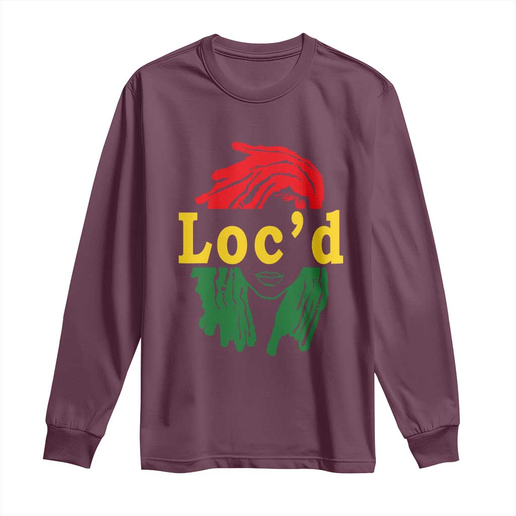 Locd Hair Girl Long Sleeve Shirt Black Woman Melanin Girl Juneteenth