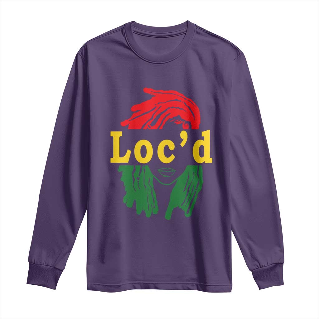 Locd Hair Girl Long Sleeve Shirt Black Woman Melanin Girl Juneteenth