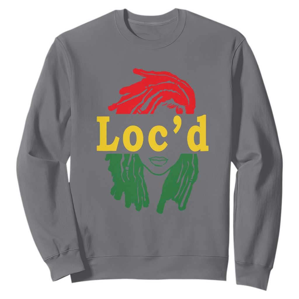 Locd Hair Girl Sweatshirt Black Woman Melanin Girl Juneteenth