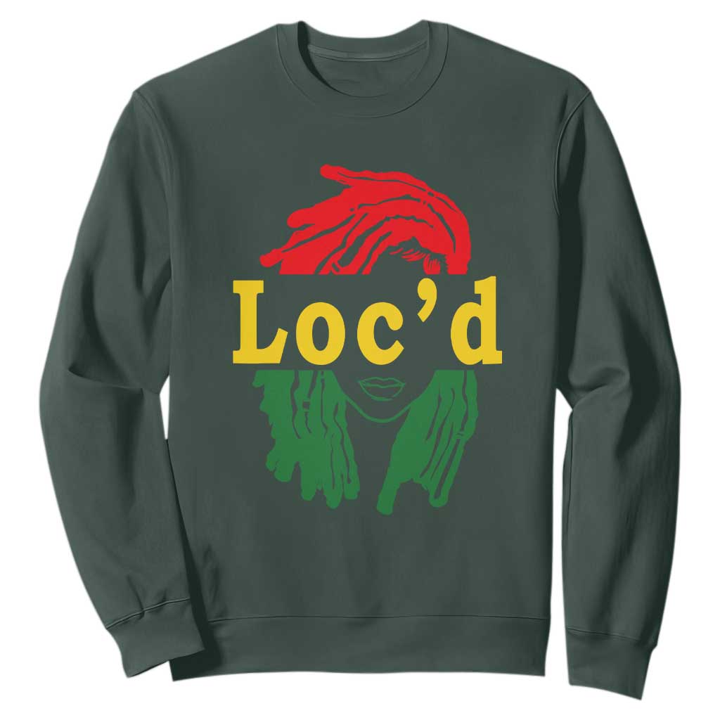 Locd Hair Girl Sweatshirt Black Woman Melanin Girl Juneteenth