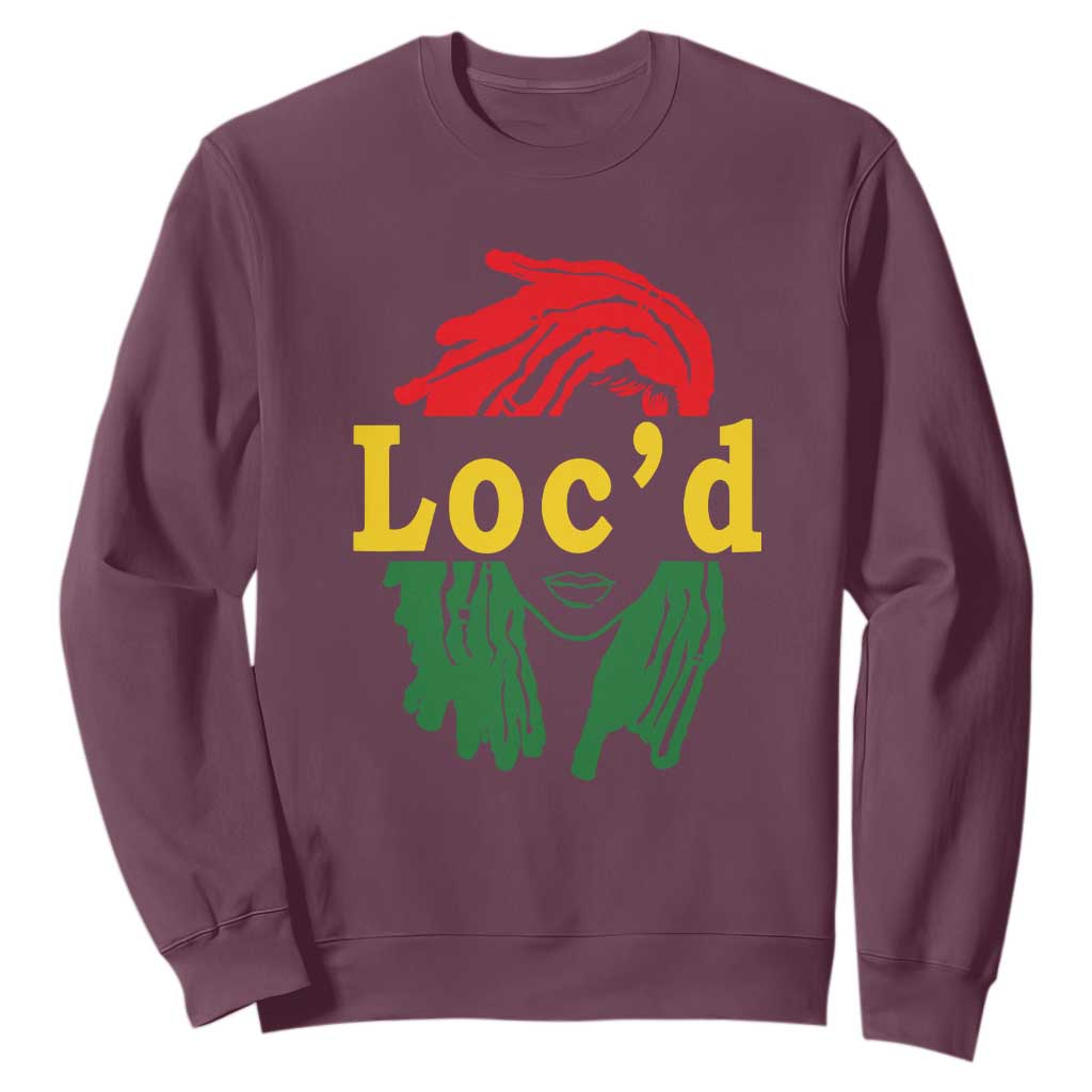 Locd Hair Girl Sweatshirt Black Woman Melanin Girl Juneteenth