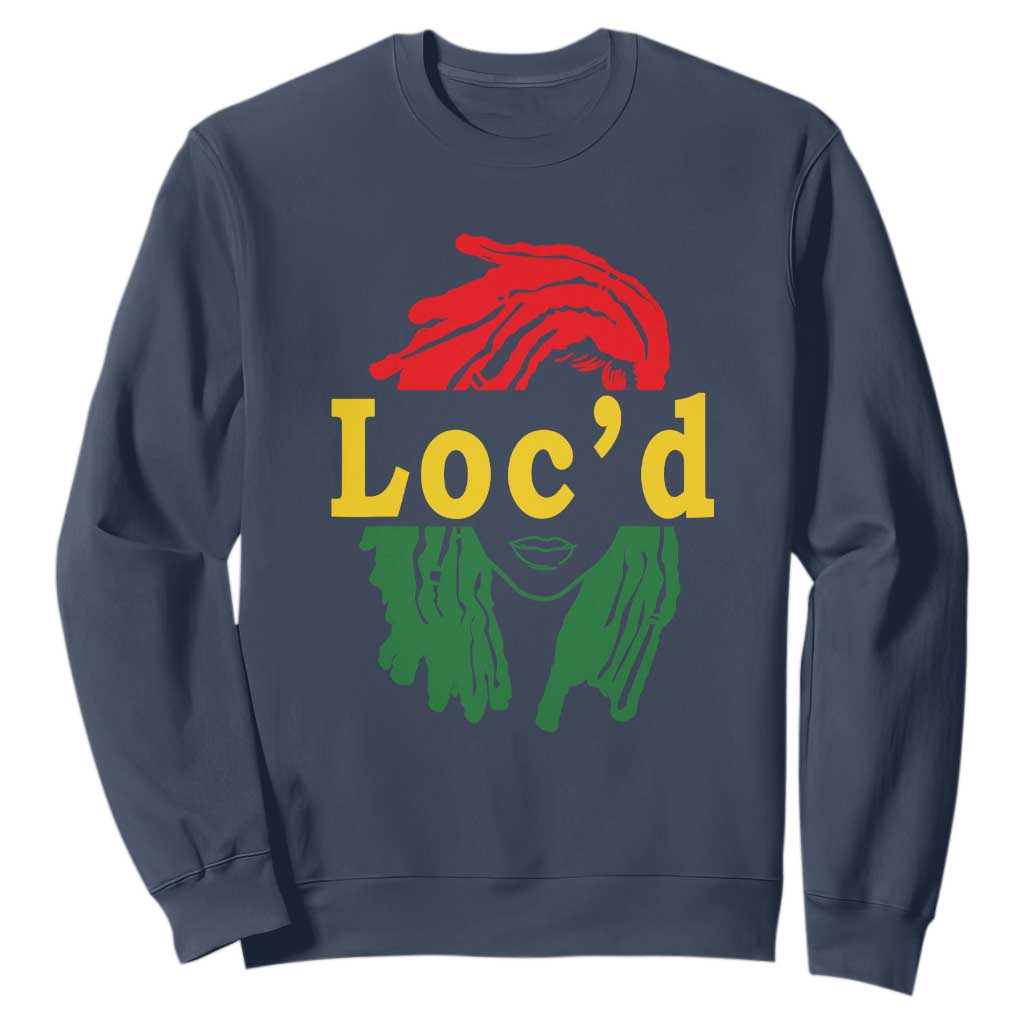 Locd Hair Girl Sweatshirt Black Woman Melanin Girl Juneteenth