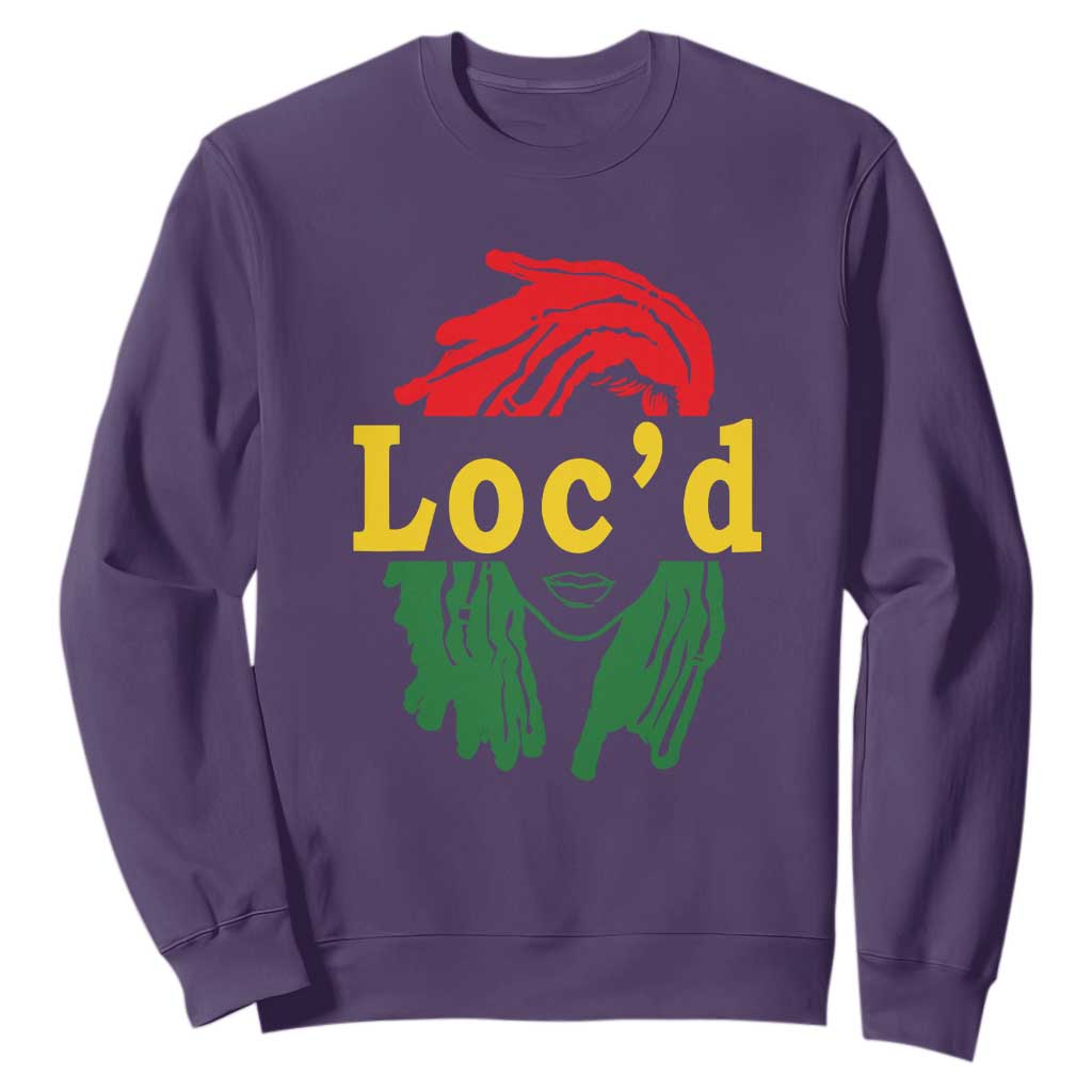 Locd Hair Girl Sweatshirt Black Woman Melanin Girl Juneteenth