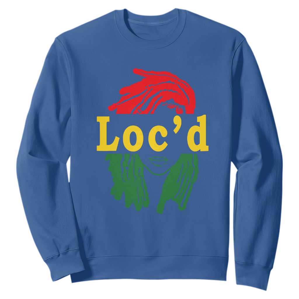 Locd Hair Girl Sweatshirt Black Woman Melanin Girl Juneteenth