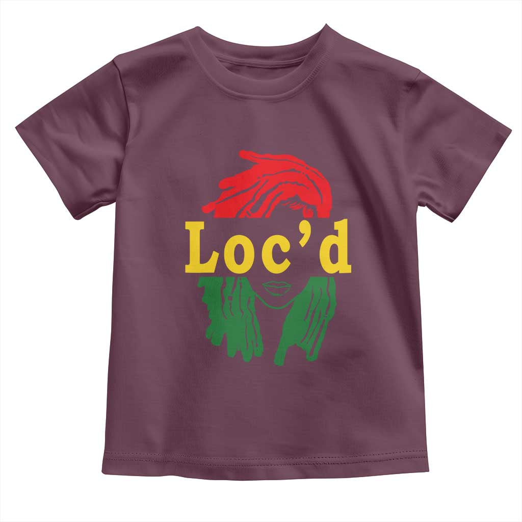 Locd Hair Girl Toddler T Shirt Black Woman Melanin Girl Juneteenth