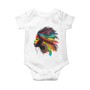 Proud Afro Roots Baby Onesie Rainbow Dashiki African Tribal Woman Natural Hair