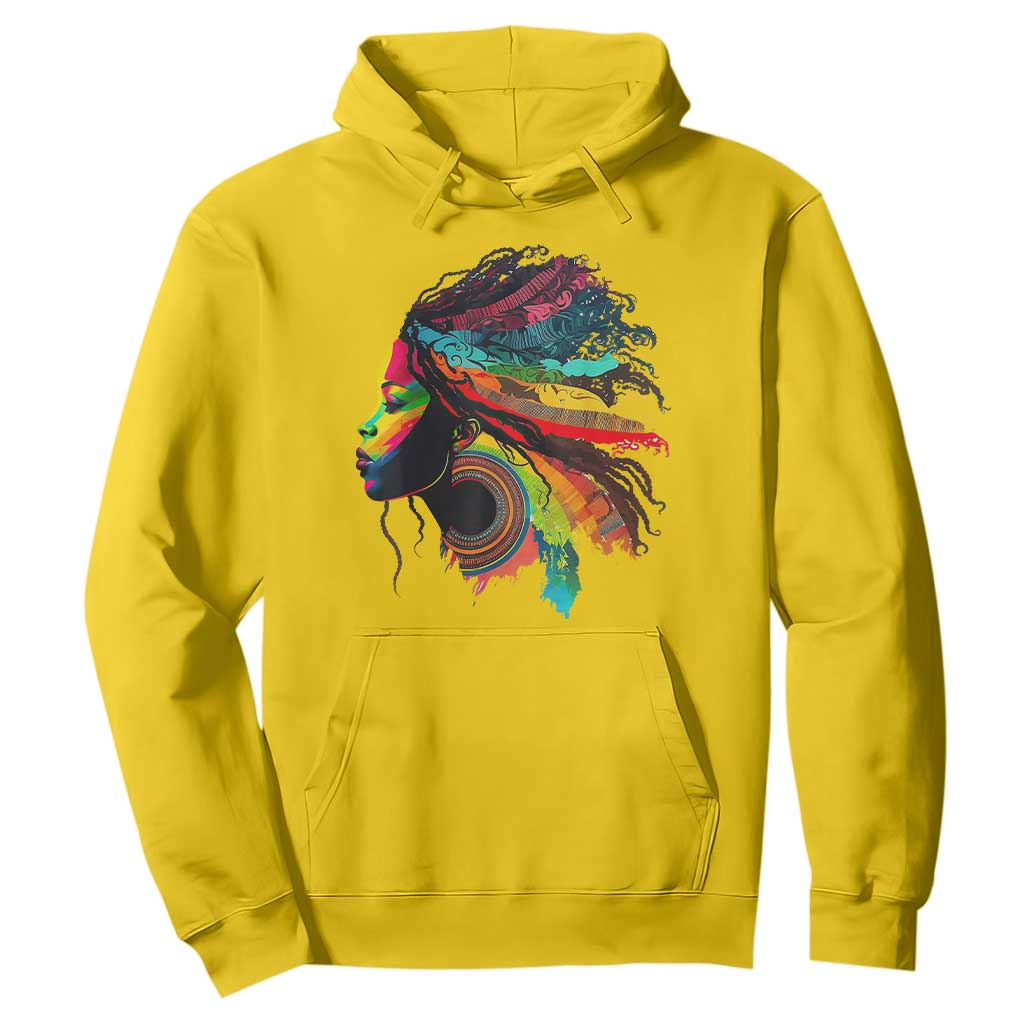 Proud Afro Roots Hoodie Rainbow Dashiki African Tribal Woman Natural Hair