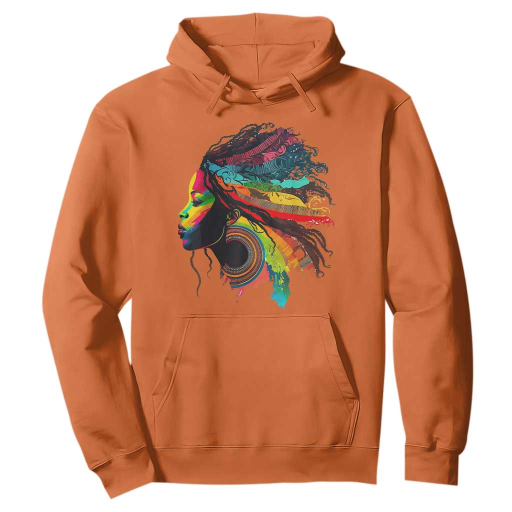 Proud Afro Roots Hoodie Rainbow Dashiki African Tribal Woman Natural Hair