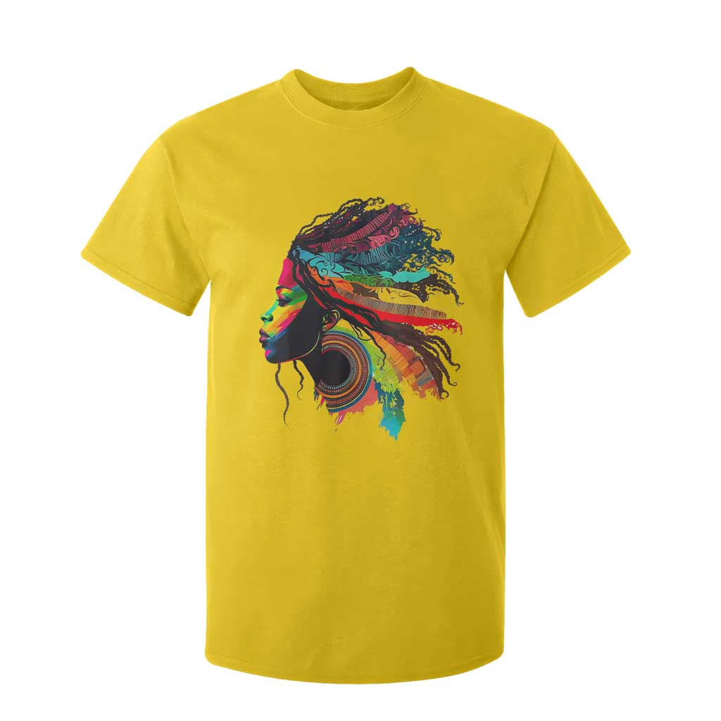 Proud Afro Roots T Shirt For Kid Rainbow Dashiki African Tribal Woman Natural Hair