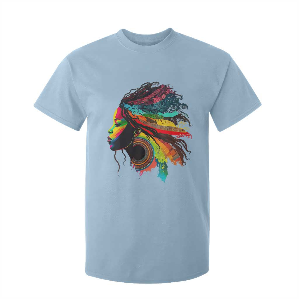 Proud Afro Roots T Shirt For Kid Rainbow Dashiki African Tribal Woman Natural Hair