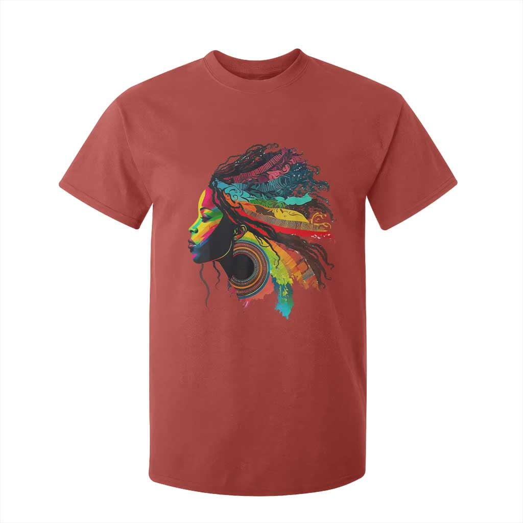 Proud Afro Roots T Shirt For Kid Rainbow Dashiki African Tribal Woman Natural Hair