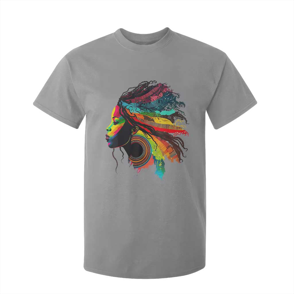 Proud Afro Roots T Shirt For Kid Rainbow Dashiki African Tribal Woman Natural Hair
