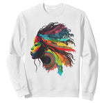 Proud Afro Roots Sweatshirt Rainbow Dashiki African Tribal Woman Natural Hair
