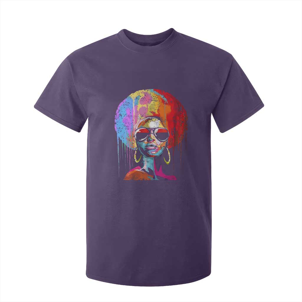 Afro Woman T Shirt For Kid Black Queen Melanin Dripping Juneteenth