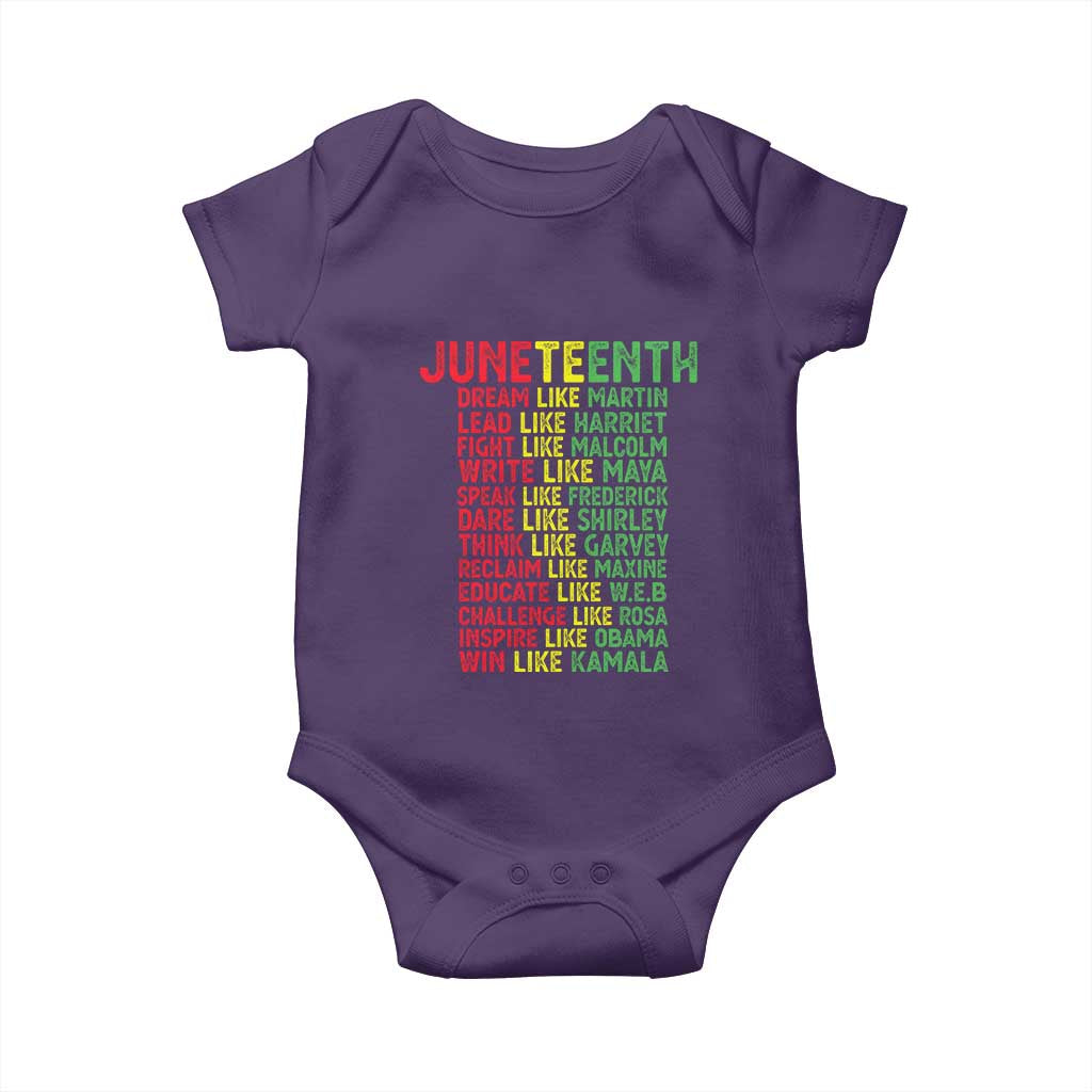 Happy Juneteenth Baby Onesie Dream Like Leaders