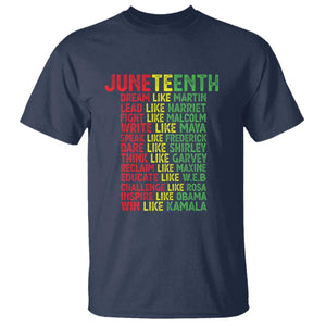 Happy Juneteenth T Shirt Dream Like Leaders