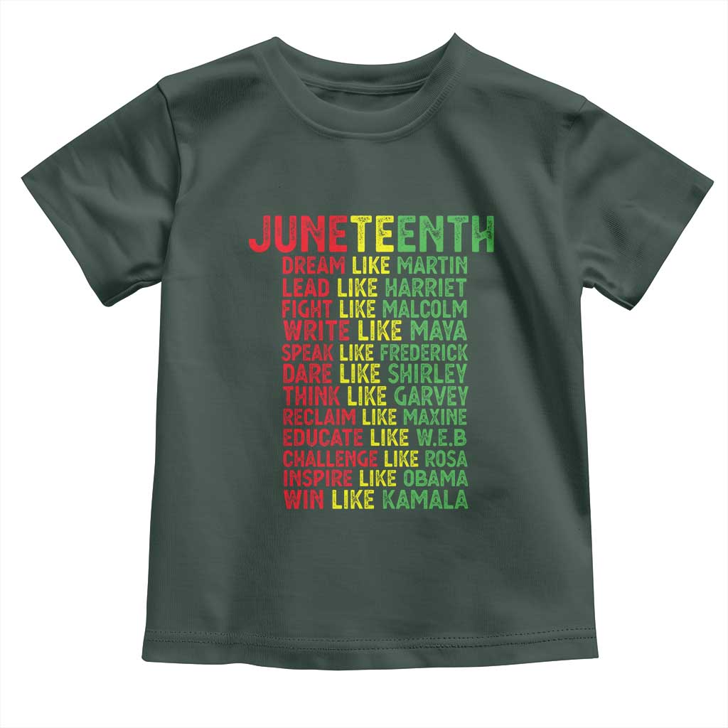 Happy Juneteenth Toddler T Shirt Dream Like Leaders