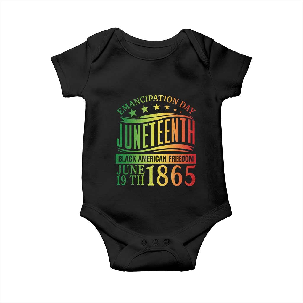 Emancipation Day Juneteenth Baby Onesie Celebrating Black Americna Freedom Since 1865