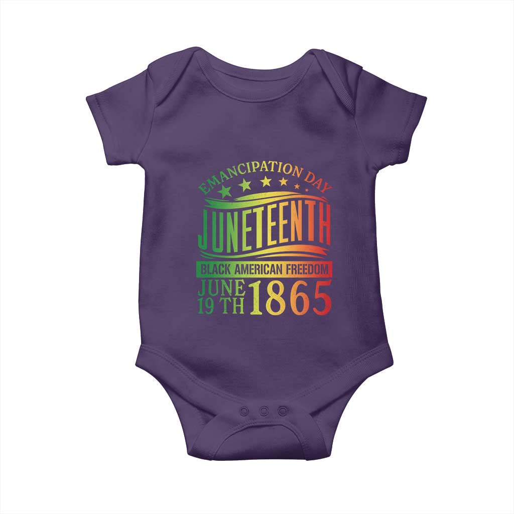 Emancipation Day Juneteenth Baby Onesie Celebrating Black Americna Freedom Since 1865