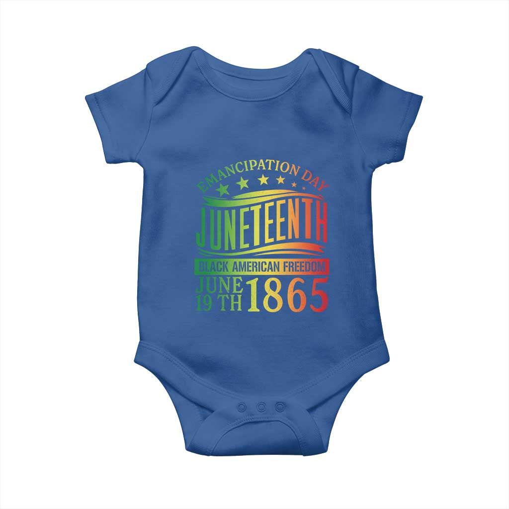 Emancipation Day Juneteenth Baby Onesie Celebrating Black Americna Freedom Since 1865