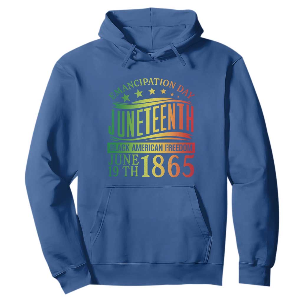 Emancipation Day Juneteenth Hoodie Celebrating Black Americna Freedom Since 1865