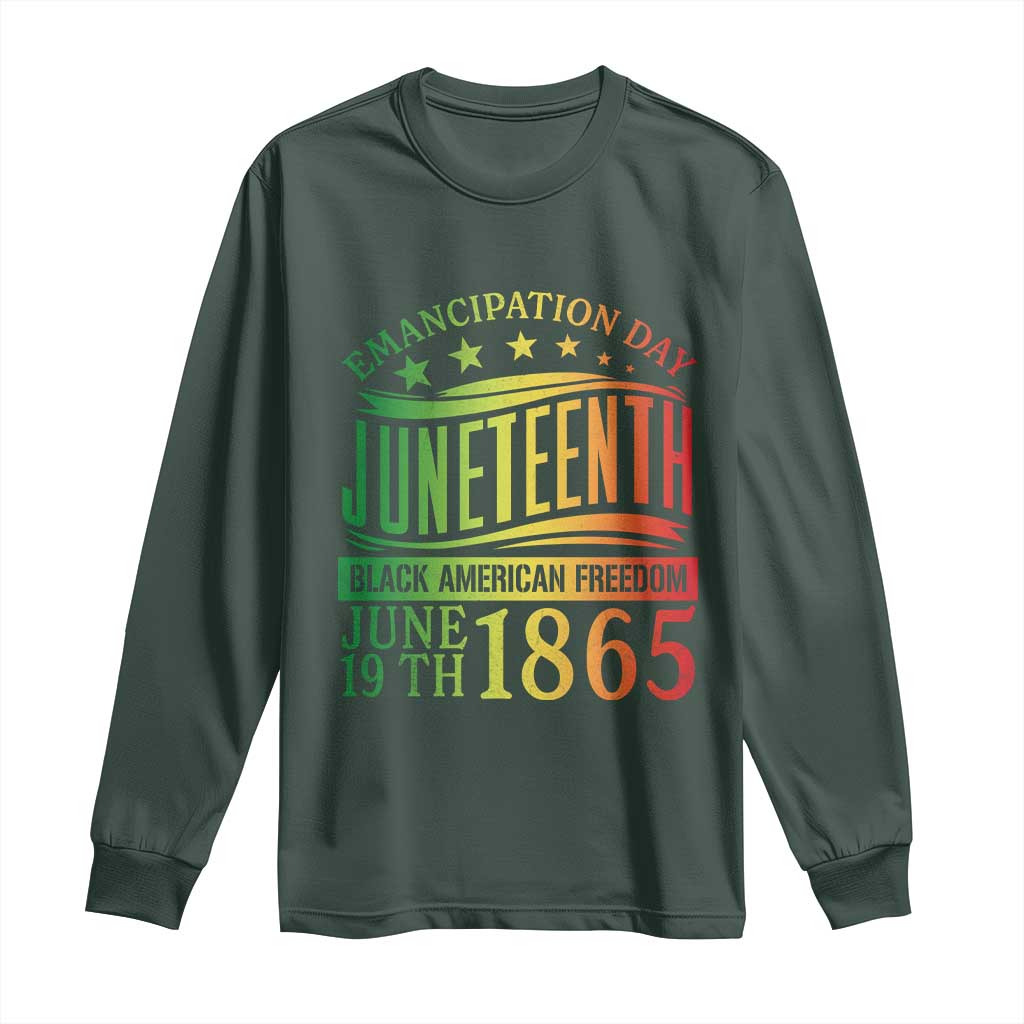 Emancipation Day Juneteenth Long Sleeve Shirt Celebrating Black Americna Freedom Since 1865