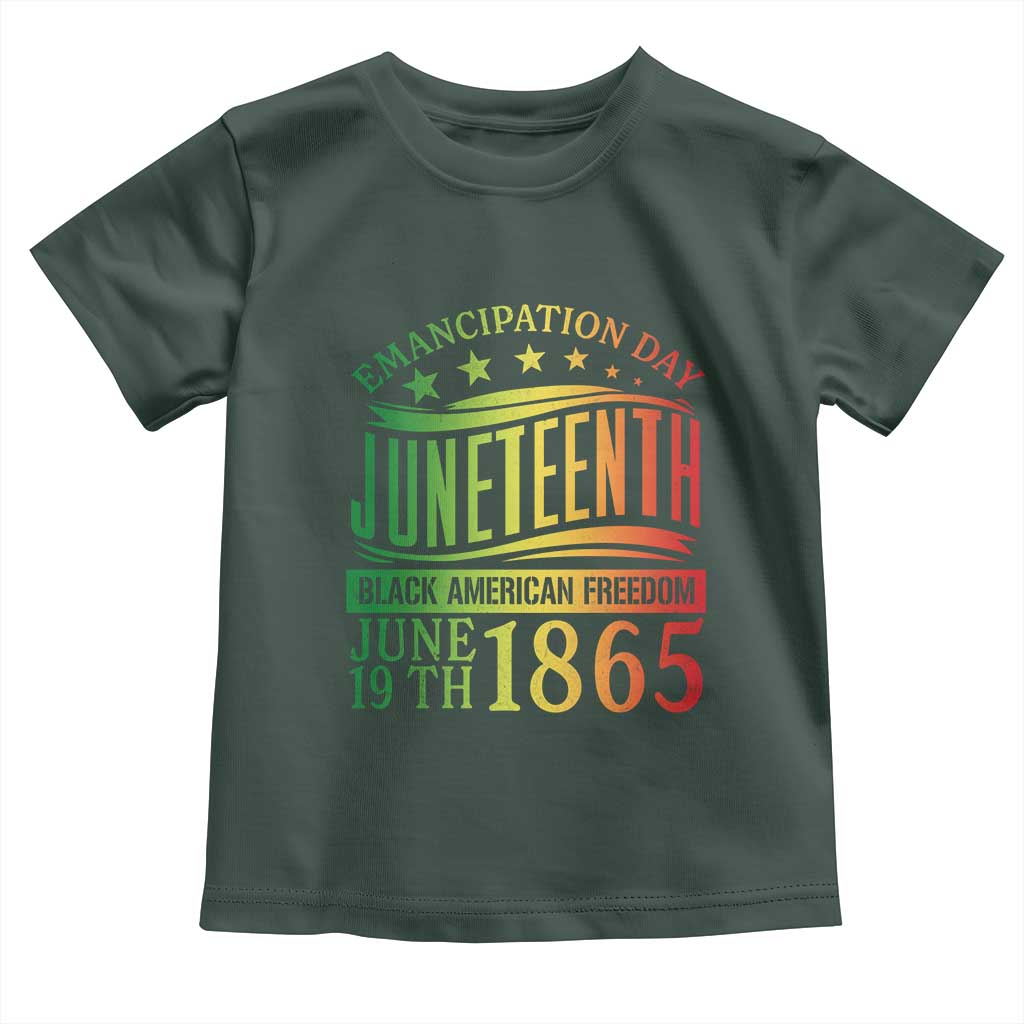 Emancipation Day Juneteenth Toddler T Shirt Celebrating Black Americna Freedom Since 1865