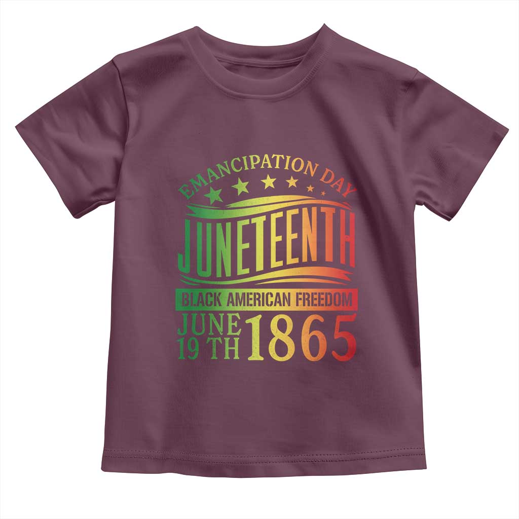 Emancipation Day Juneteenth Toddler T Shirt Celebrating Black Americna Freedom Since 1865