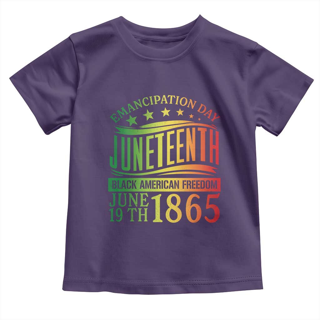 Emancipation Day Juneteenth Toddler T Shirt Celebrating Black Americna Freedom Since 1865